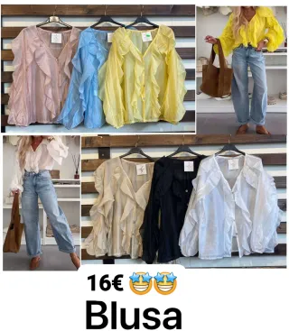 Blusa mujer volantes