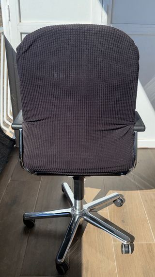 Silla de oficina Wilkhahn roja y plateada