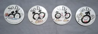 Conjunto de 4 chapas contra el SIDA año 1988