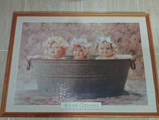 Puzzle Anne Geddes Bebés Bañera Marco Madera