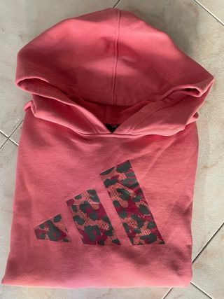 Felpa Adidas con cappuccio rosa taglia M