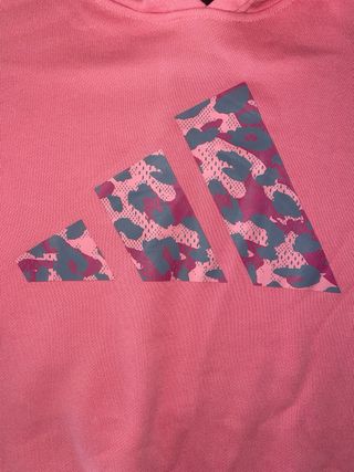 Felpa Adidas con cappuccio rosa taglia M