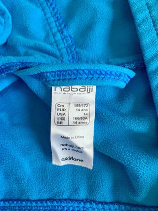 Accappatoio blu ragazzo/a 14 anni