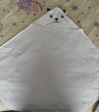 2 Toallas Bebé Oso Capucha