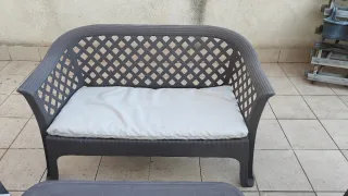 Conjunto exterior mesa y sillas plástico