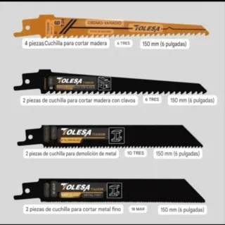 10 Hojas Sierra Sable Tolesa
