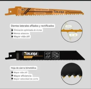 10 Hojas Sierra Sable Tolesa