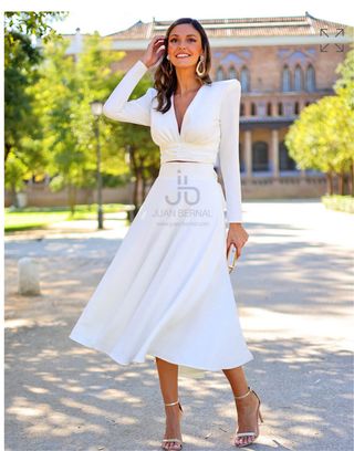 Vestido blanco comunión mamá