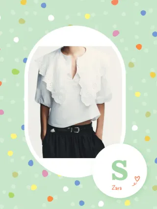 Camisa cuello bobo, , Zara talla S