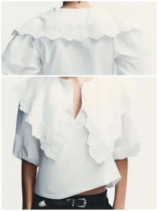 Camisa cuello bobo, , Zara talla S