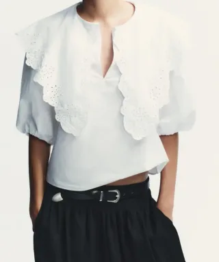 Camisa cuello bobo, , Zara talla S