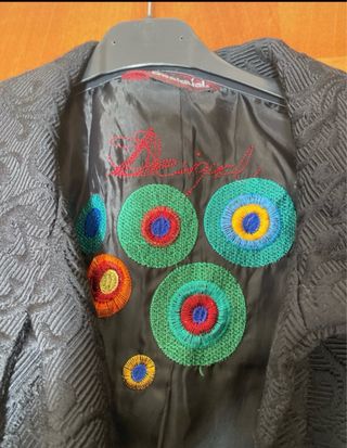 Cappotto Desigual donna nero multicolor