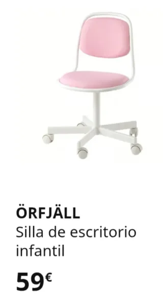 Sillas de escritorio infantiles (2 unidades).