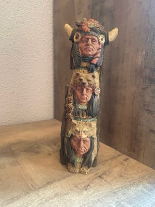 Figura Tótem Indígena 3 Caras