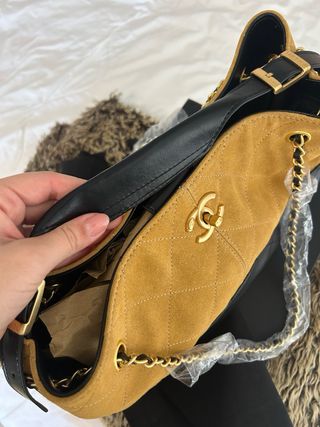 Bolso Piel y Ante Negro Marrón