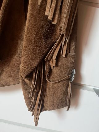 Chaleco de cuero con flecos TABINO.S Talla M