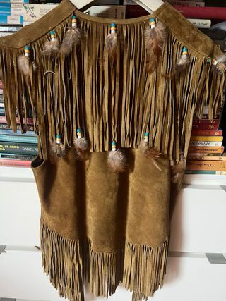 Chaleco de cuero con flecos TABINO.S Talla M