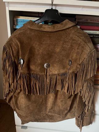 Chaleco de cuero con flecos TABINO.S Talla M