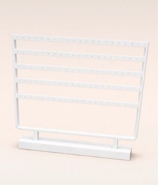 Expositor de pendientes blanco