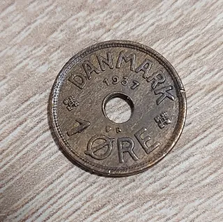 Dinamarca 2 Ore 1937 Moneda Antigua