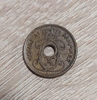 Dinamarca 2 Ore 1937 Moneda Antigua
