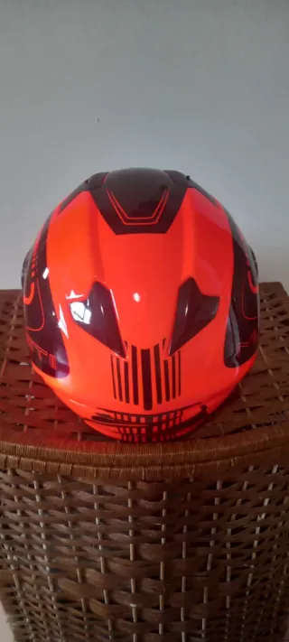 Casco Moto NZI Talla S Negro/Naranja