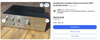 Amplificador Kenwood KA-3500 Plata