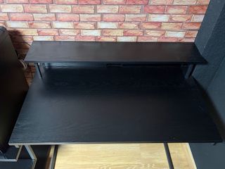 Escritorio Negro Metal y Madera