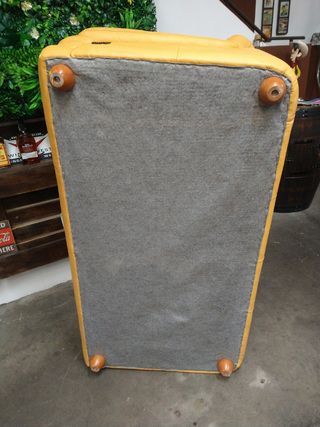 Sofá de piel 2 plazas amarillo