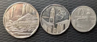 Monedas de Cuba 10, 25 Pesos