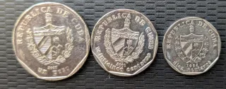 Monedas de Cuba 10, 25 Pesos