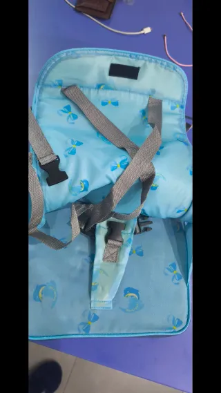 Trona portátil azul