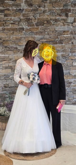 Vestido de novia plumeti talla 38.