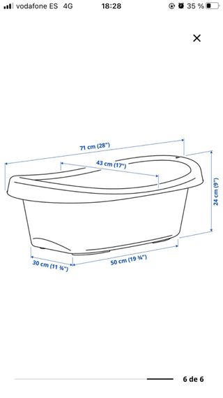 Bañera infantil Ikea blanca