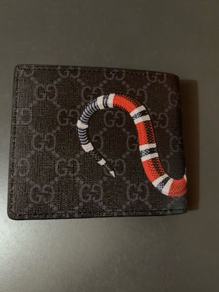 Cartera Gucci Negra Serpiente Roja