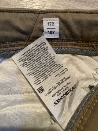 Pantalón chino beige talla 16 – Algodón
