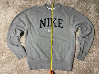 Casaco Nike Varsity Spellout Logo Vintage Cinza