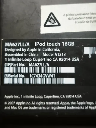 iPod Touch 16GB plateado 1ª Generación 2007