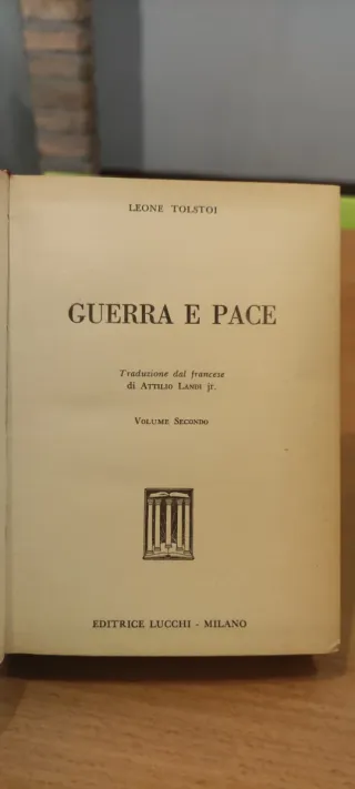 Leone Tolstoi Guerra E Pace Volume Secondo Ed Lucc