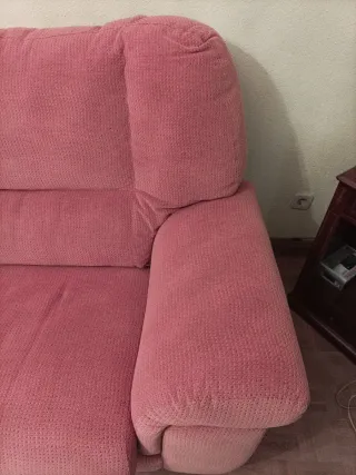 Sofá de 3 plazas rosa