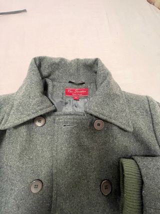 Giacca lana e viscosa grigia e verde