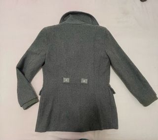 Giacca lana e viscosa grigia e verde