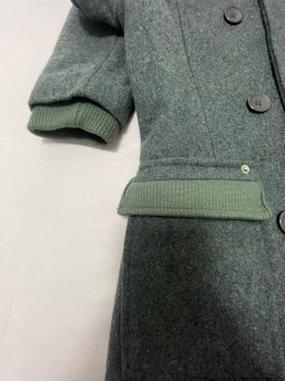 Giacca lana e viscosa grigia e verde