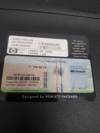 Portátil HP Pavilion dv5 Negro/Plateado