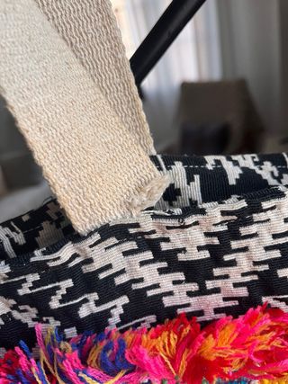 Bolso étnico multicolor con flecos Ojo! Un poco ro