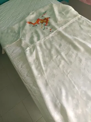 Kimono Blanco Estampado Mujer