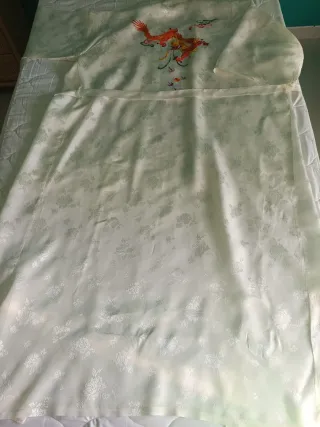 Kimono Blanco Estampado Mujer