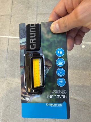 Linterna frontal GRUNDIG recargable USB-C