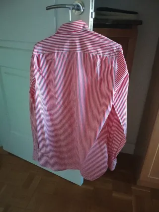 Camisa Carolina Herrera Rayas Roja y Blanca