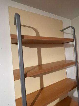 Estantería 6 baldas madera y metal